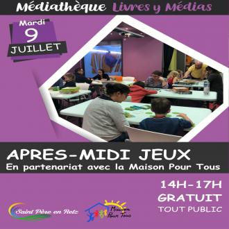 Après midi ludothèque à la médiathèque