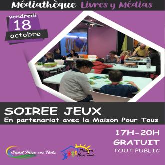 Après midi ludothèque à la médiathèque