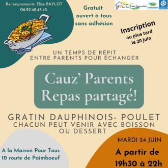 Cauz'parents repas partagé