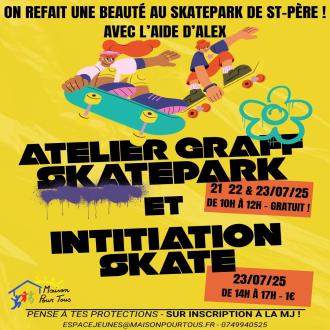 Graff et initiation Skate au Skatepark de St- P�re