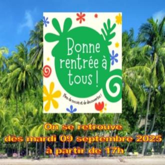 Bonne rentr�e � tous�tes r�ouvertures des 3 MJ le mardi 9 septembre � 17h !
