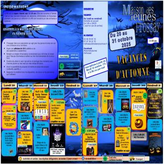 programme mjFrossay vacances d'automne 2025