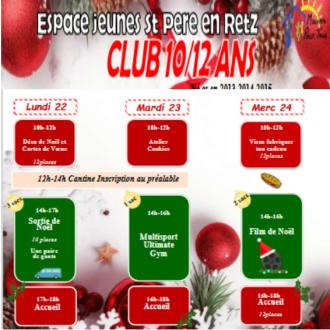 INSCRIPTIONS CLUB 10-12 Noël 2025
