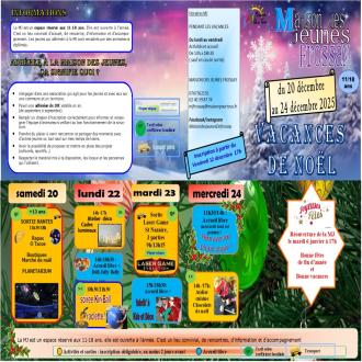 programme mjFrossay vacances de Noel 2025